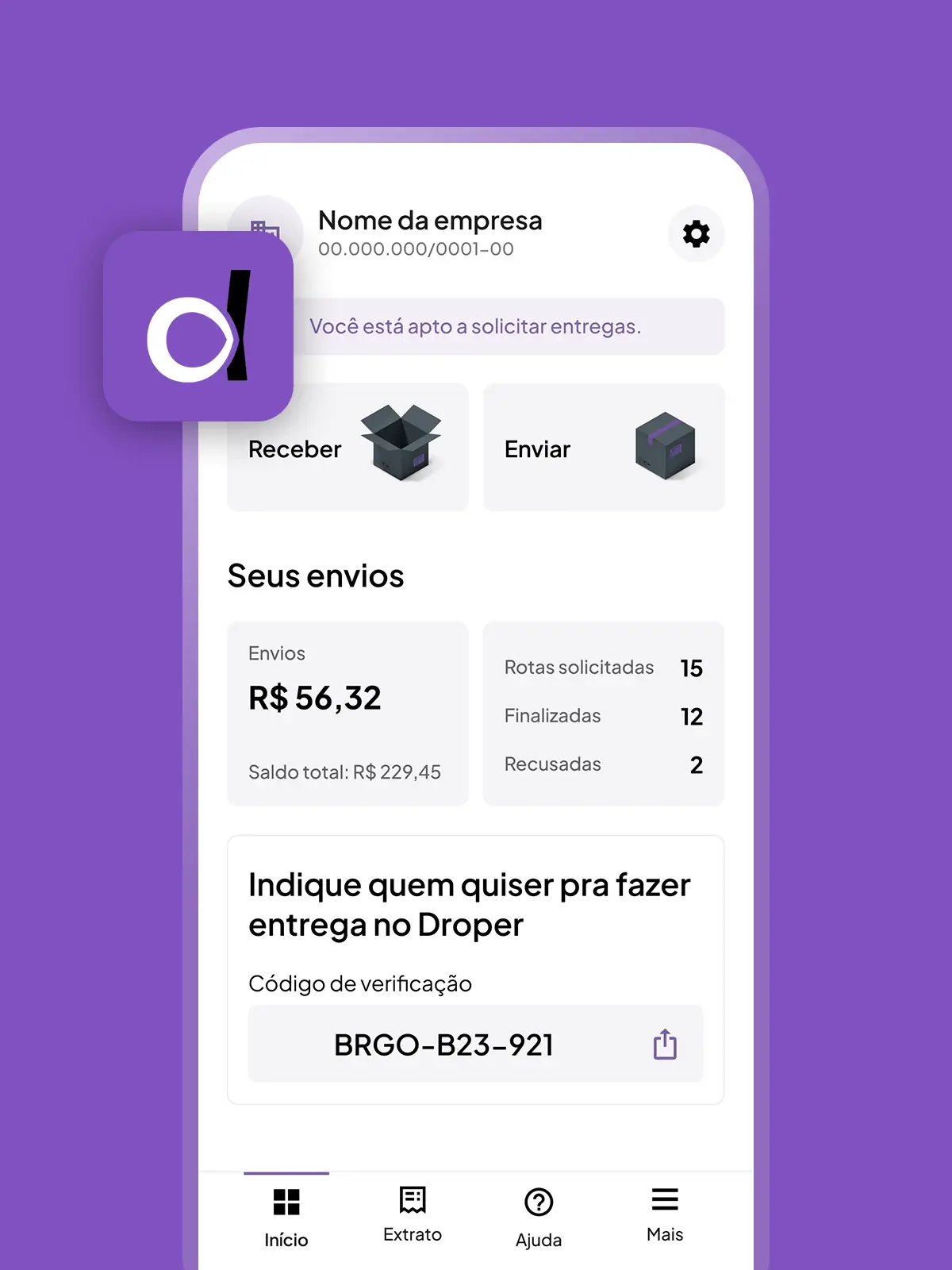Projeto da plataforma Droper desenvolvido pela Intos